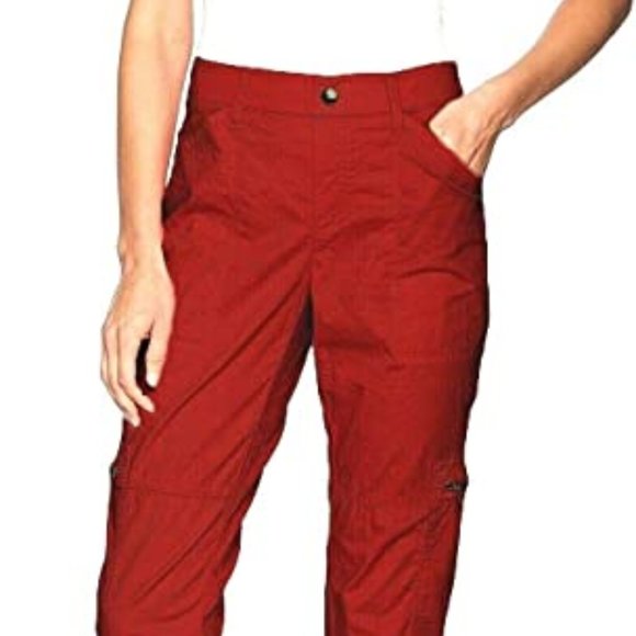 NWT Rafaella Pull On Lightweight Fitted Ripstop Ankle length Cargo Pant MSRP $59 - Picture 2 of 3